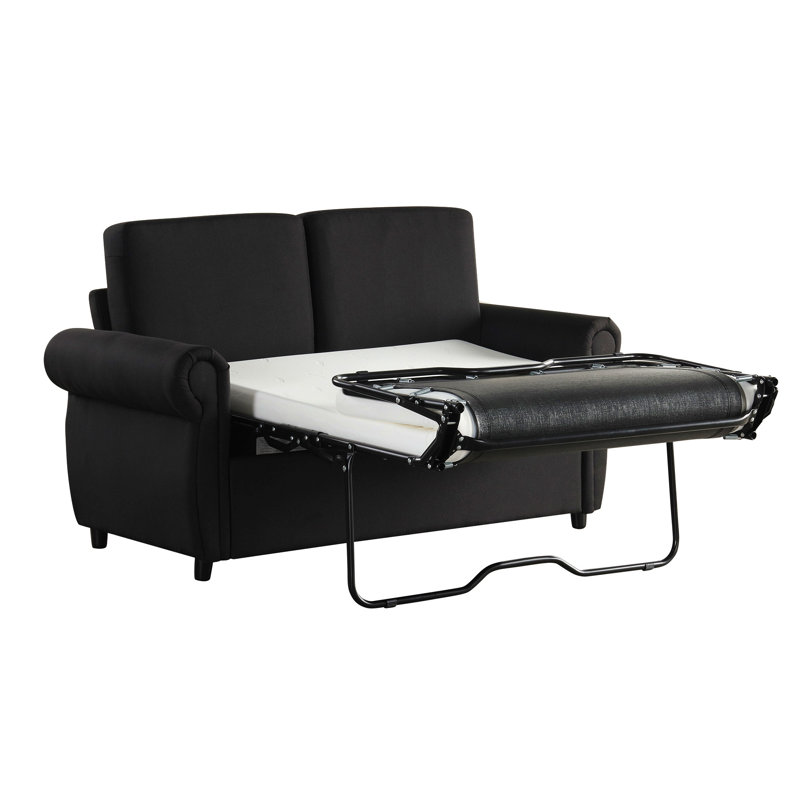 Causeuse-lit escamotable de 57,9 po avec matelas à mémoire de forme simple avec deux ports USB pour les espaces de salon
