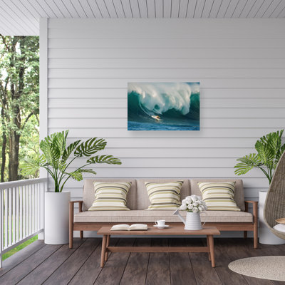«Riding A Crashing Wave On Canvas» par David H Yang, reproduction