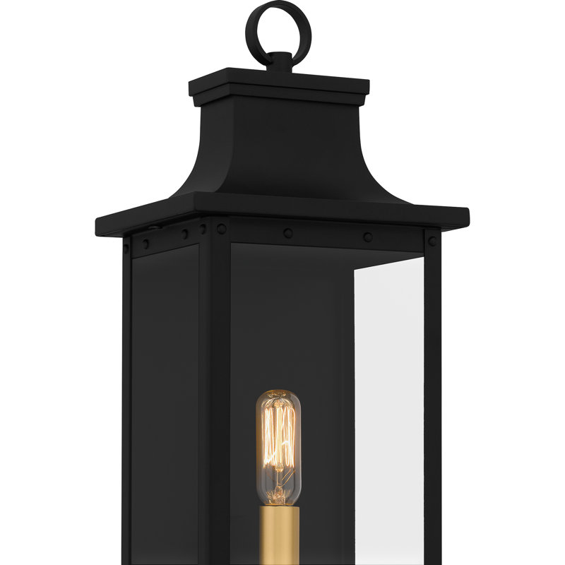 Tauri 1-Light Matte Black Outdoor Wall Lantern