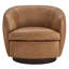 Fauteuil demi-tonneau en cuir Marcy Geniue-2097561554