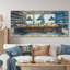 Salon d'art mural bleu et jaune-516571848-277424401