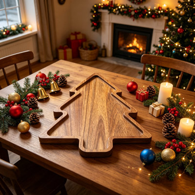Plateau de service d'arbre de Noël, pour fromage, fruits, dessert, décoration de table des fêtes, cadeau de Noël pour les amis de la famille