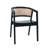 Lucas Modern Scandinavian Cane-Back Dining Armchair