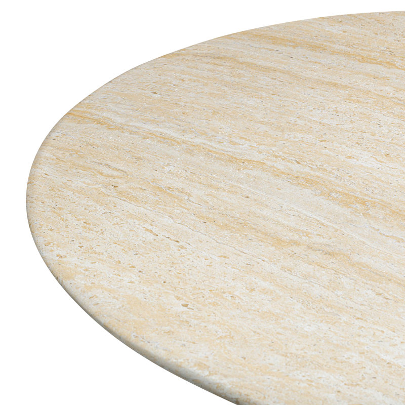 Tov Furniture Brut Travertine Pattern Indoor/Outdoor Dining Table, Beige