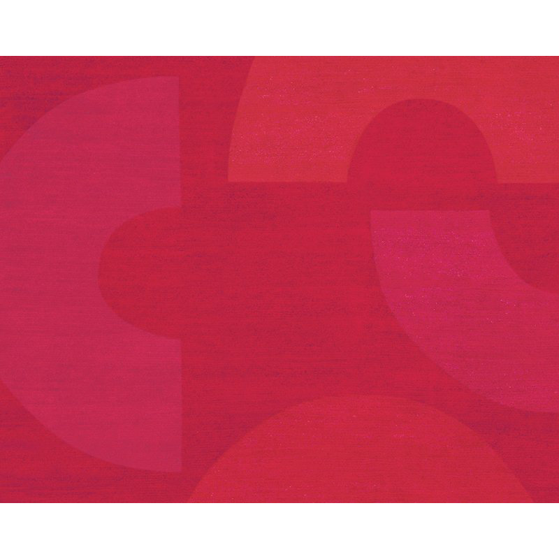 C Me Crimson Geometric Area Rug in Red, Rectangle 12' x 16'