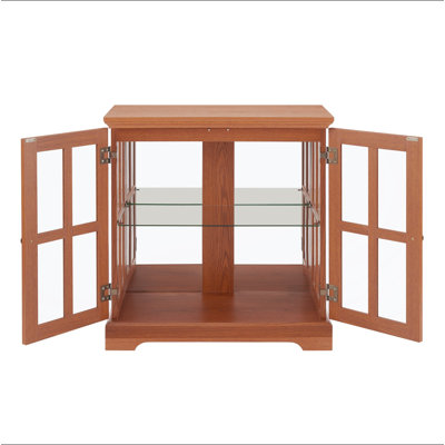 LED Curio Display Cabinet,Antique Display Cabinet With Adjustable Shelves,Retro Design Quality Showcase With Lattice Doors Elegant Bookcase And Storage Cabinet For Home Decor And Organization