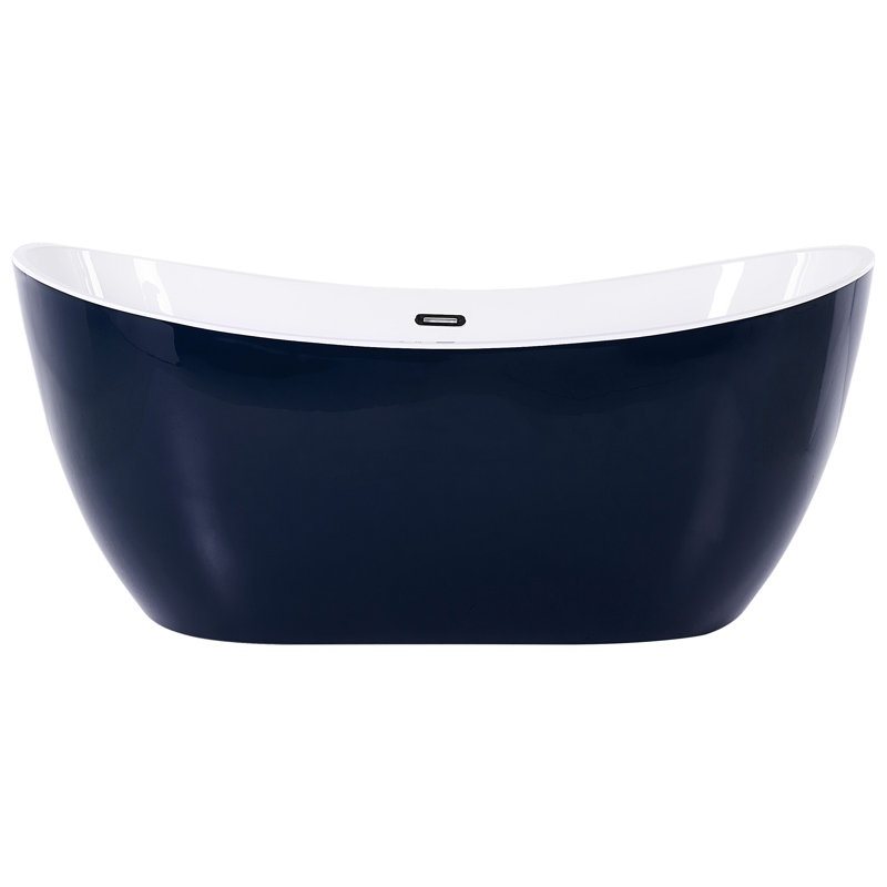 1700mm x 770mm Freestanding Standard Acrylic Bathtub, Navy Blue