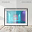 Cerulean Corridor III Shadowbox Abstract Print by Oliver Gal, Black Frame, 15 x 10-550121107-550121114