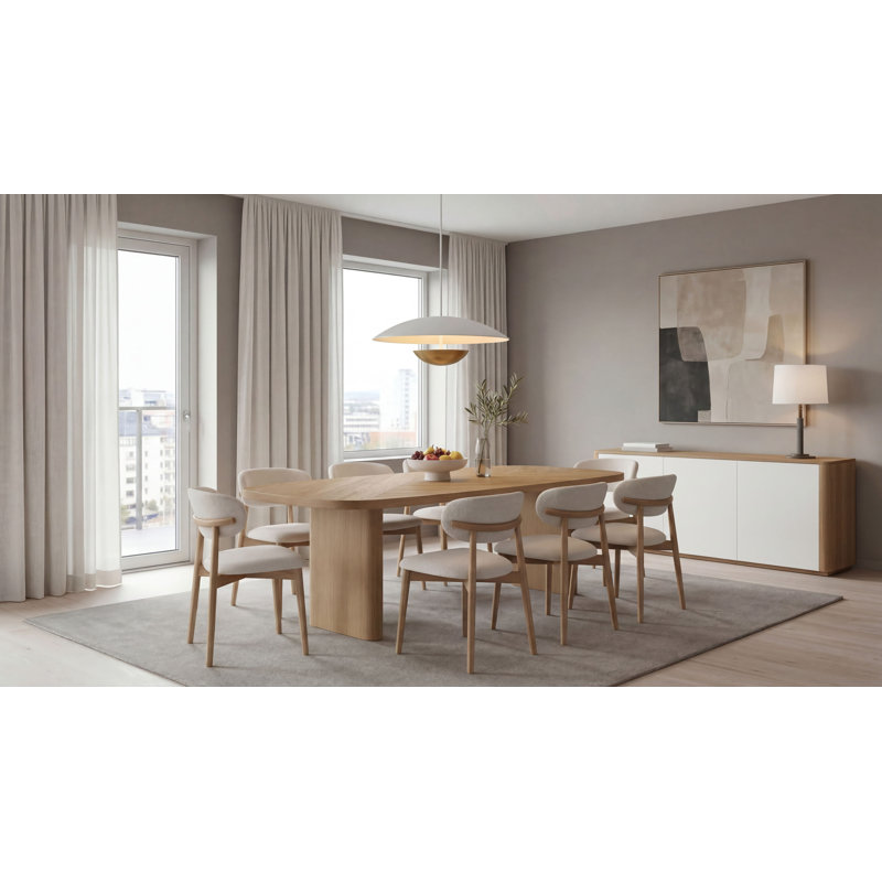 Paris Dining Table, Natural, 30" H x 78.74" L x 39.37" W