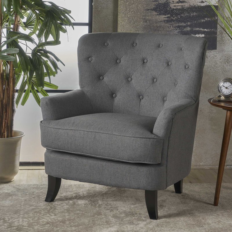 Lokendra Upholstered Armchair, Charcoal