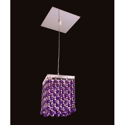 Luminaire suspendu carré simple 1 lumière Mirco