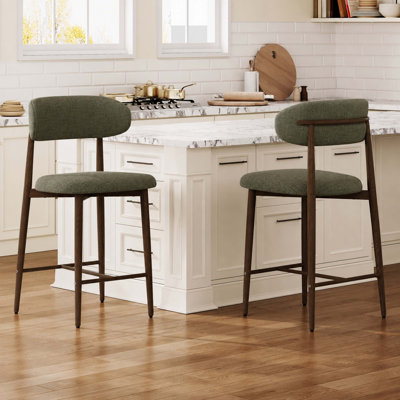 Ensemble de tabourets à hauteur de comptoir modernes avec pieds en métal pour confort et style