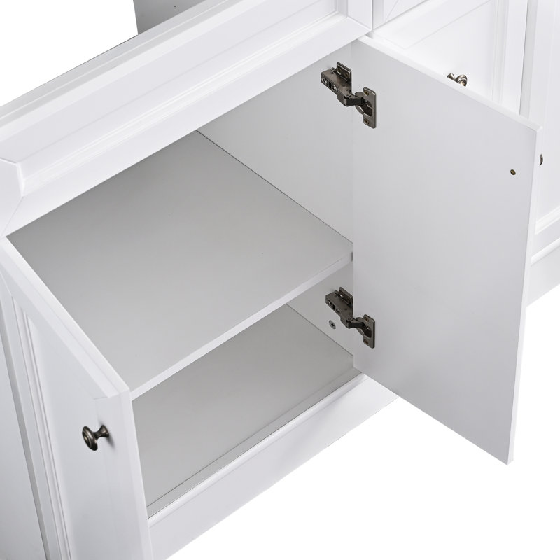 Base de meuble-lavabo double 60 po seulement en blanc