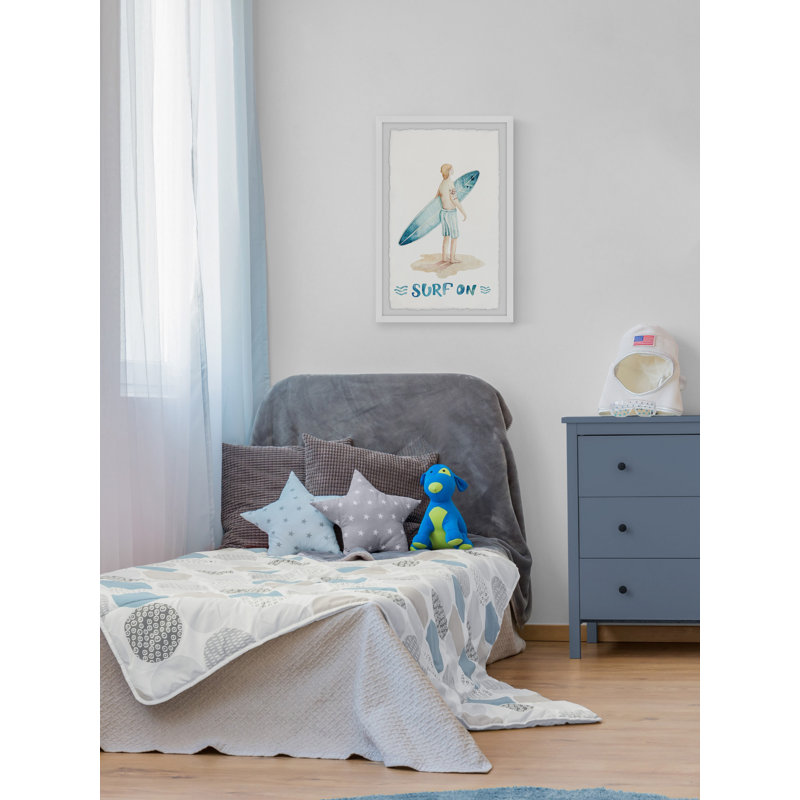 Nocturne Surf on, reproduction encadrée, H 30 po x l 20 po x P 1,5 po