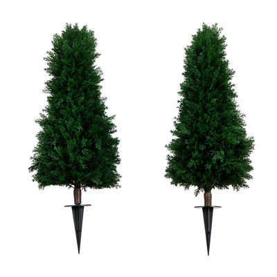Faux Cedar Plant in Ground Stake
