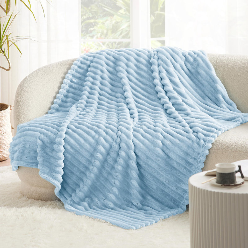 Throw Blanket, W127 x L152cm, Light Blue