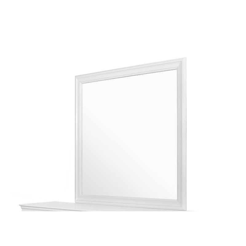 SHAKER METALLIC WHITE MIRROR WITHOUT CABINET