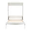 Lit escamotable double avec 2 tiroirs, beige