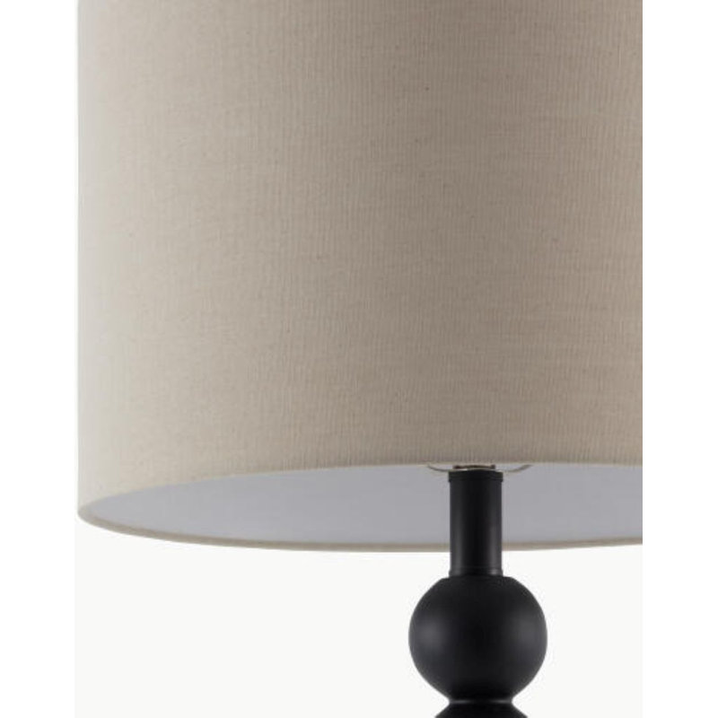 Elaine Table Lamp, Black, Cream, 32" H x 15" W x 20" D