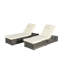 Ensemble de 2 chaises longues d'extérieur avec rangement et chaises longues d'extérieur inclinables en rotin de plage-1512657090-1512657099