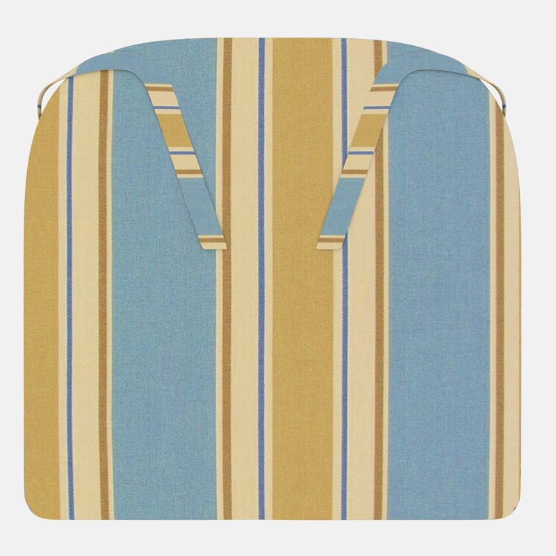 Indoor/Outdoor Dining Chair Seat Cushion, Huntington Mineral