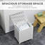 Panier à linge en bambou avec couvercle, panier à linge avec sac de doublure amovible, panier à linge sale, 19,75 po x 14,25 po x 23,5 po, blanc-882842886