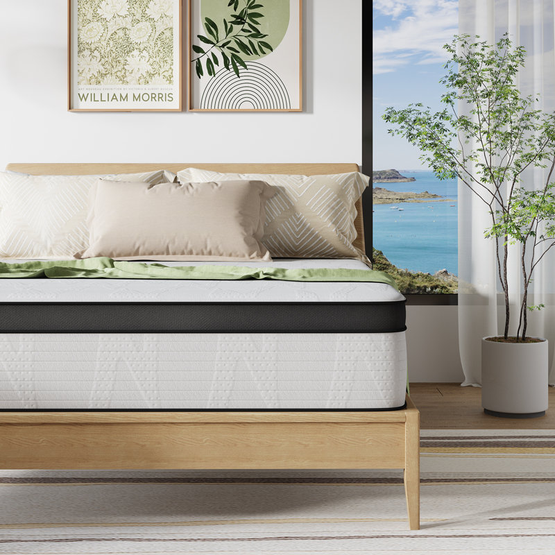 10" Medium Memory Foam Full Size Hybrid Mattress, Full, 10"