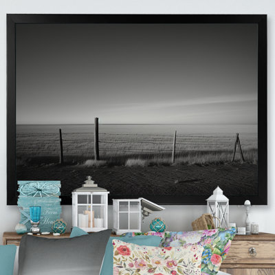 " Black And White Meadow Photography " by Designart