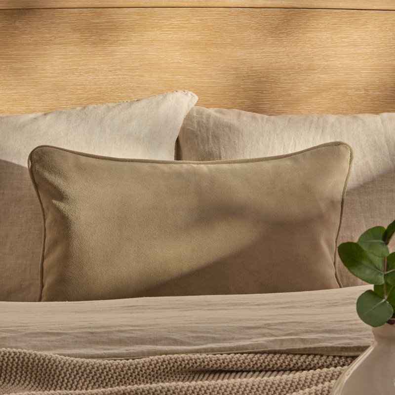 35x55cm Piped Edge Scatter Cushion Cover, Driftwood