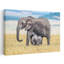 Elephant Mother And Calf Peaceful Contemporary Elephant Nature Wildlife Wall Art Print-504051565