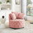 Button Tufted Velvet Upholstered Swivel Chair-538066440