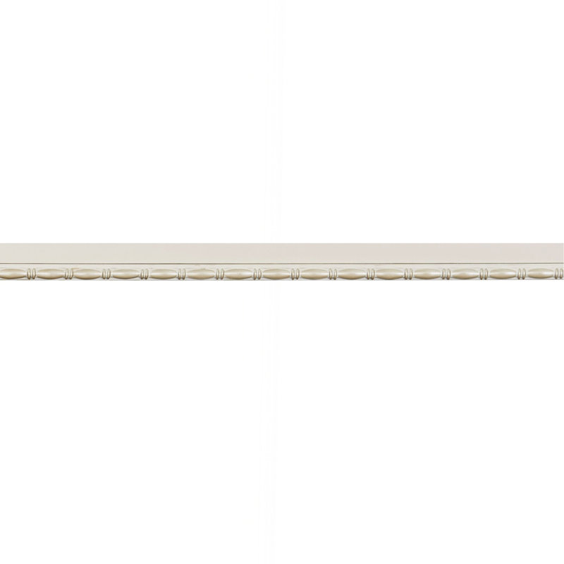 Armoire console Ansaldo blanc perle et argent scintillant