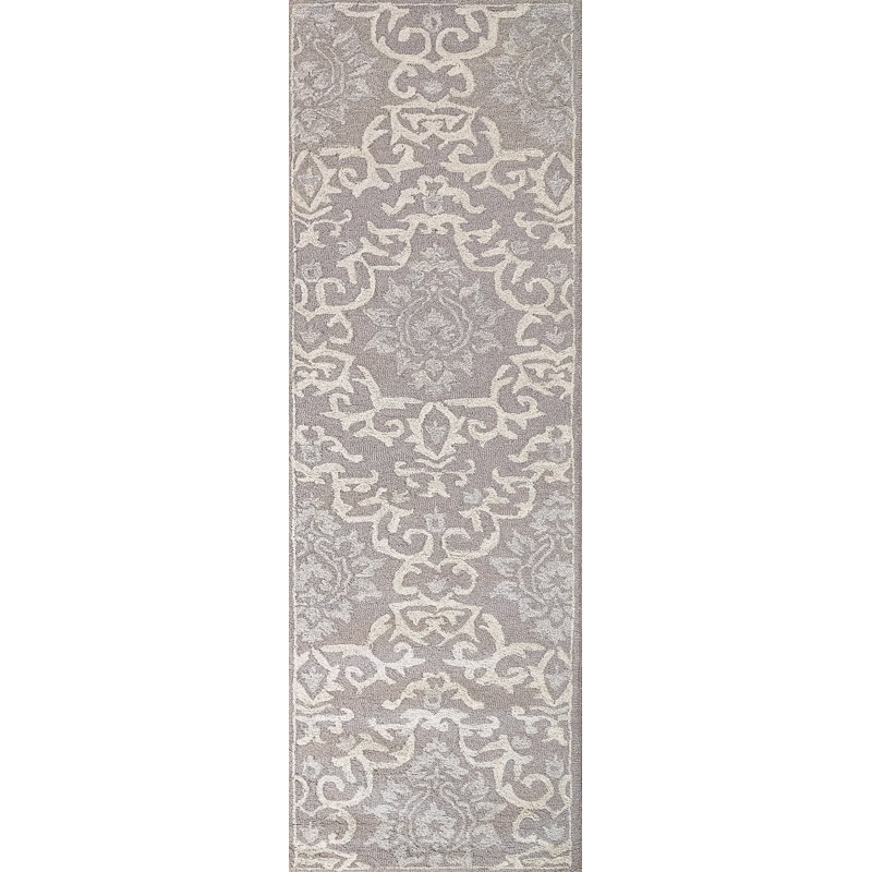 Galen Wool Damask Indoor Rug, Runner 2'2" x 7'7"