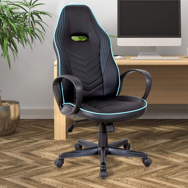 Fauteuil de jeu ergonomique, Bleu