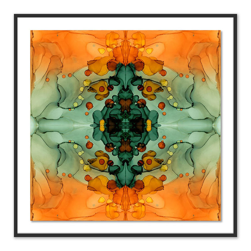 Kaleidoscope 5 Print by Julie Pelaez, Black, 48" H x 48" W x 2.5" D