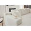 Canapé modulaire en L avec siège profond, sans assemblage requis, canapé modulaire pour salon, chambre à coucher, appartement, blanc-431855478