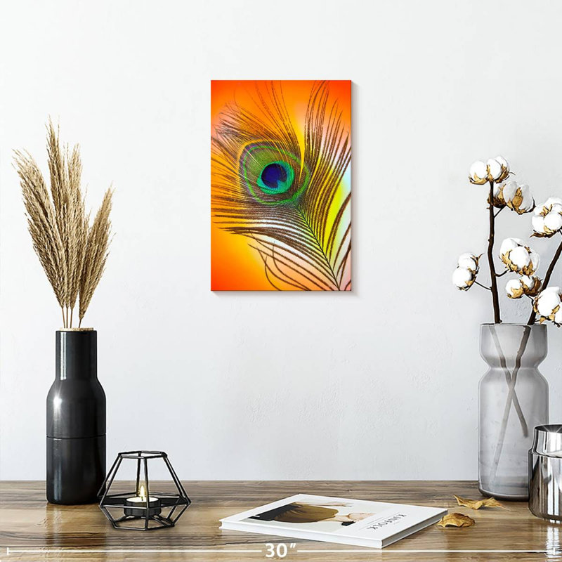 Plume de paon Kerner Glamour, H 12 po x l 8 po