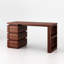 MDF Computer Desk with Built-In Electrical Outlet-778879158