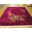 1920s Coral Rectangle Room Size Chinese - Art Deco Antique Wool Knotted Rug