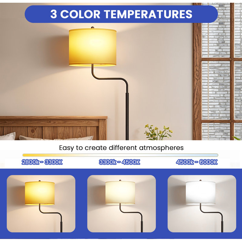 Marutani 63.78'' Tray Table Floor Lamp with USB