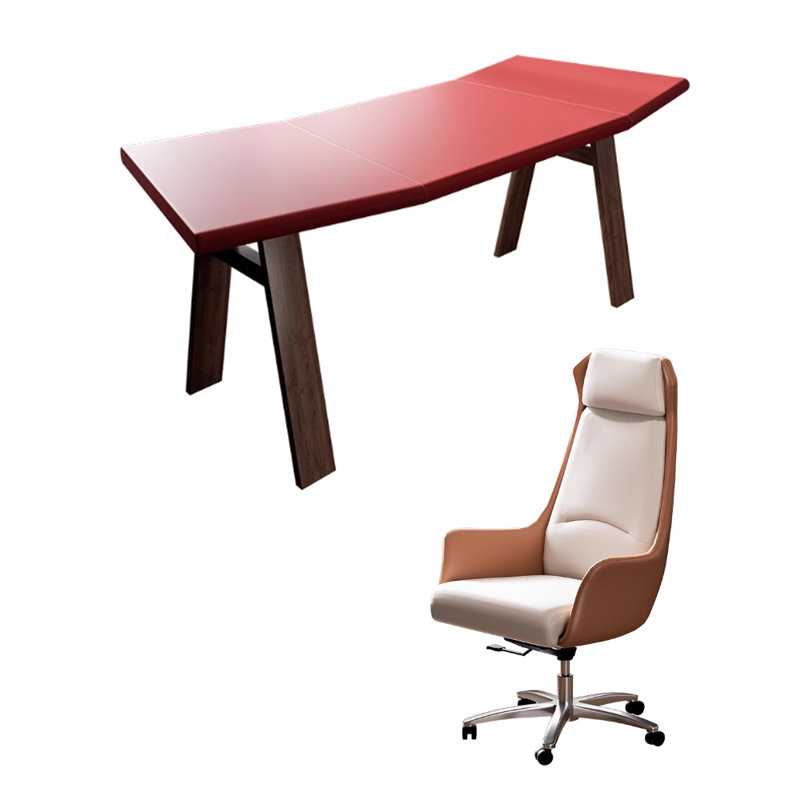 Bureau d'écriture Red Saddle, H 29,52 po x l 78,74 po x P 31,49 po