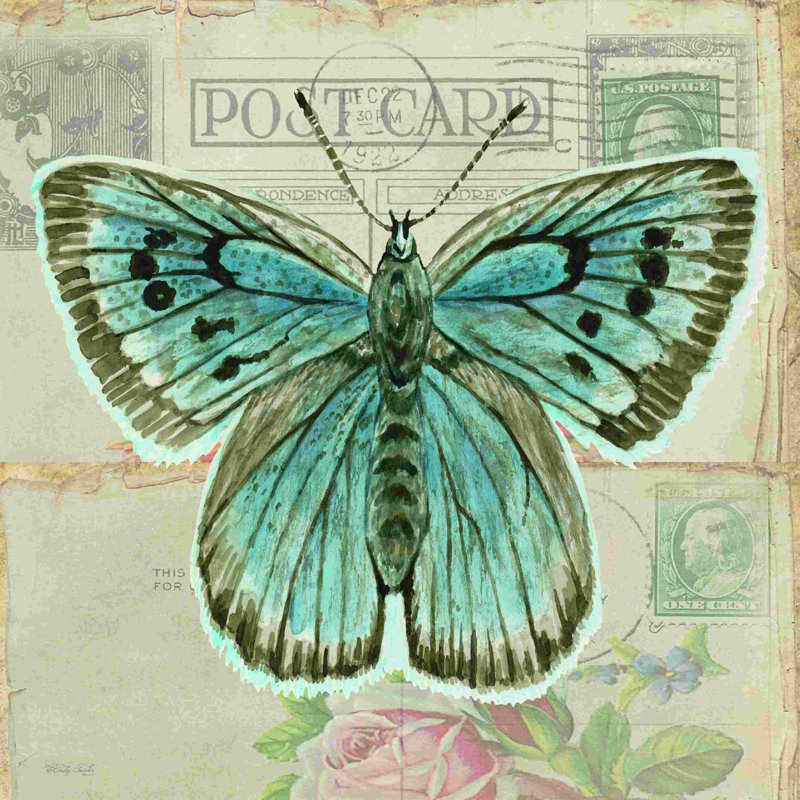 " Postcard Butterfly I " by Cindy Jacobs, 12" H x 12" W  