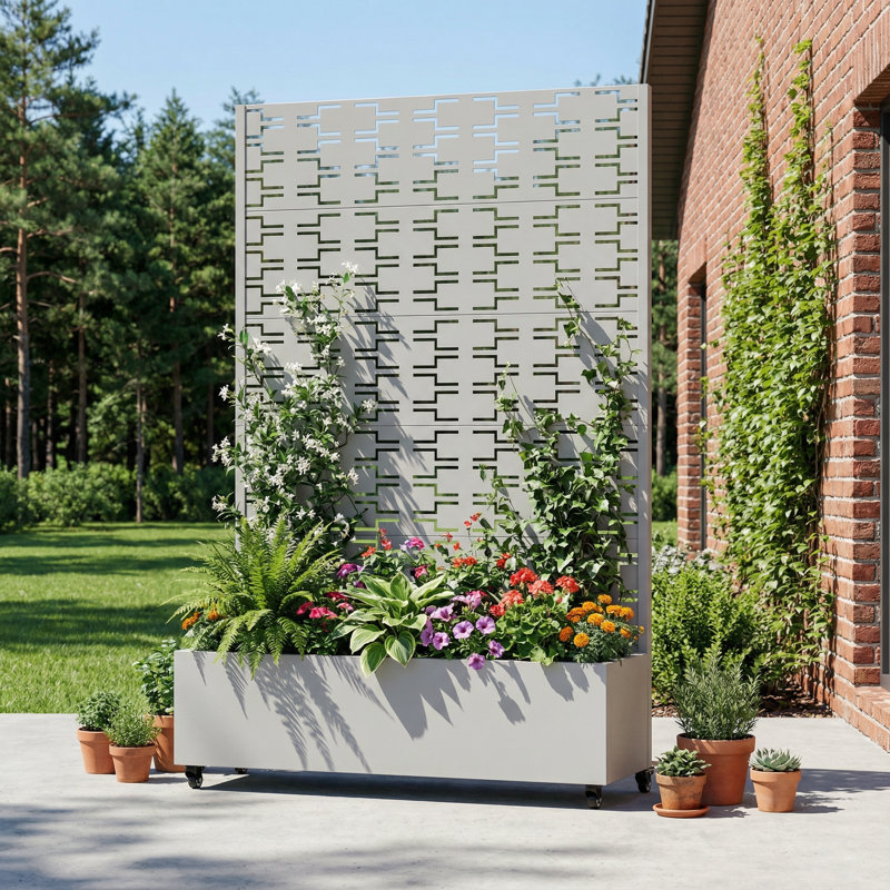 Lit de jardin surélevé rectangulaire, H 73 po x l 47 po x P 16 po, Blanc