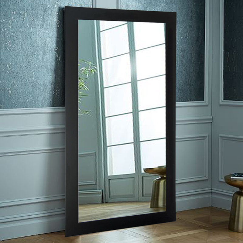 Maley Modern & Contemporary Wall Mirror, 50" x 32" , Silver Grain