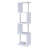 White and Chrome 4-tier Bookcase