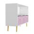 Bibliothèque de rangement Treqwan, H 23,62 po x l 35,43 po x P 35,43 po, Rose