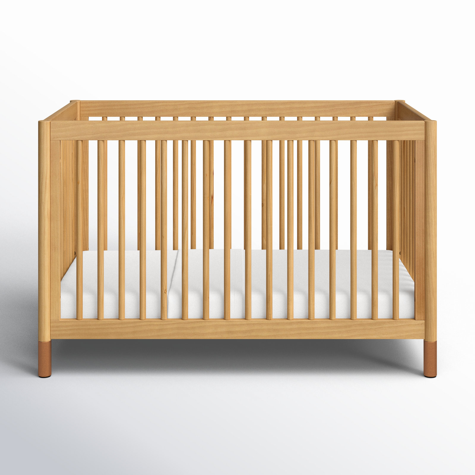 Gelato 4-in-1 Convertible Crib, Honey/Vegan Tan Leather