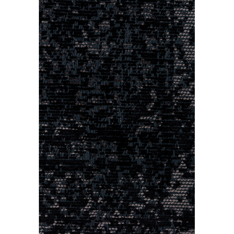 Rapture Gray/Black Damask Luxury Area Rug, Rectangle 7'10" x 11'2"