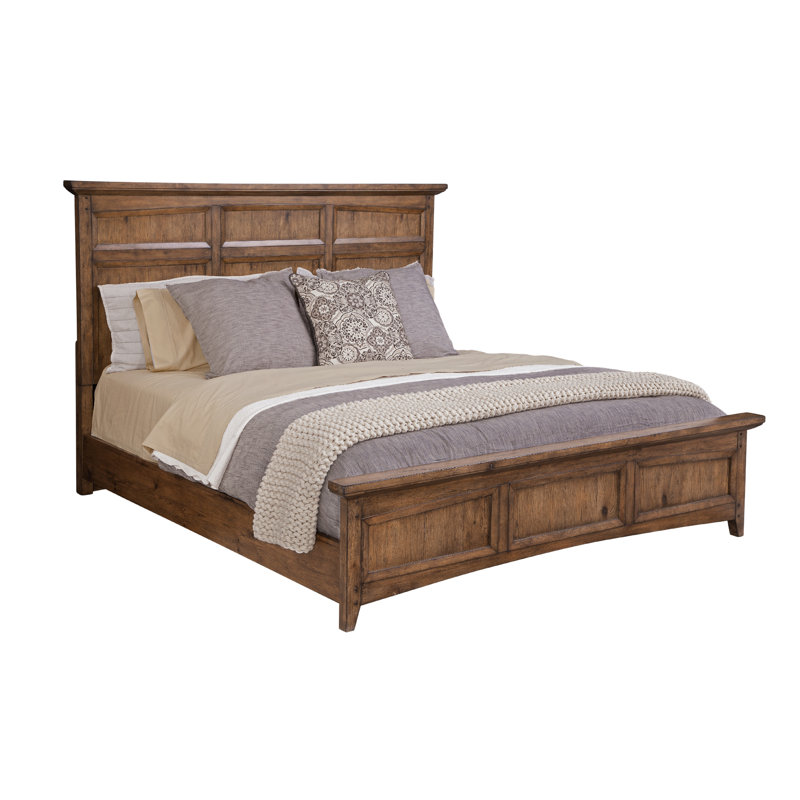 Antavis Panel Bed - Honey Oak, Queen