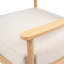 Fauteuil club en bois d'acacia avec coussin de siège, ensemble de 1